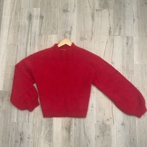 Lush Red Eyelash Sweater